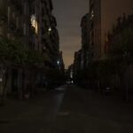 El apagón en una calle de Orense. Brais Lorenzo