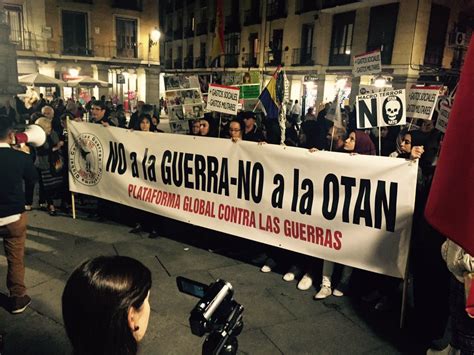 Protesta contra maniobras militares de la OTAN en España. Fuente: Plataforma Global Contra las Guerras.